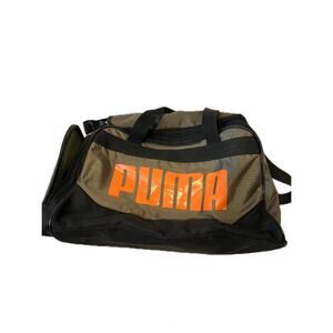 Puma Black Beige Orange Duffel Bag 18"x12"x10"